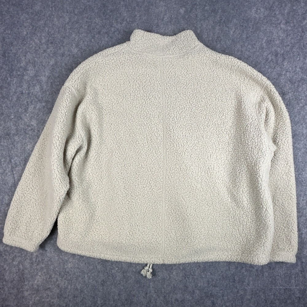Nike Sweatshirt Pant Set Womens XL Beige Fleece Sherpa Mock Neck DD6487 Cozy - Picture 3 of 16